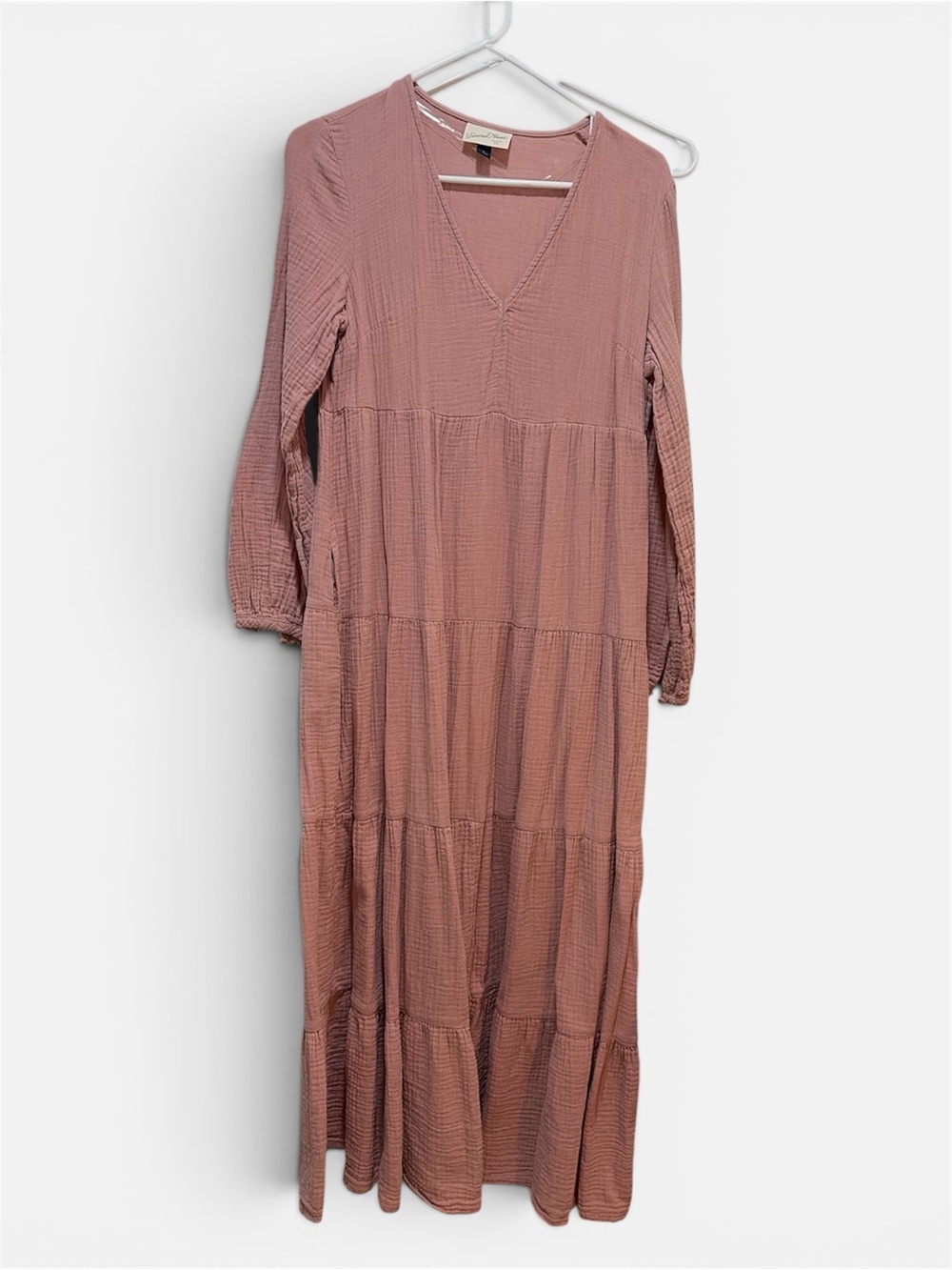 Universal Thread Mauve Tiered V-Neck Maxi Dress
